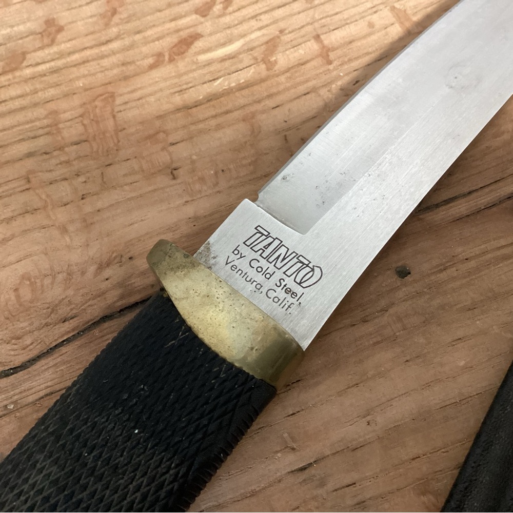 🟡 Vintage - Made in Japan - Tanto Knife by Cold Steel Ventura Calif. w/ Sheath - Picture 10 of 15